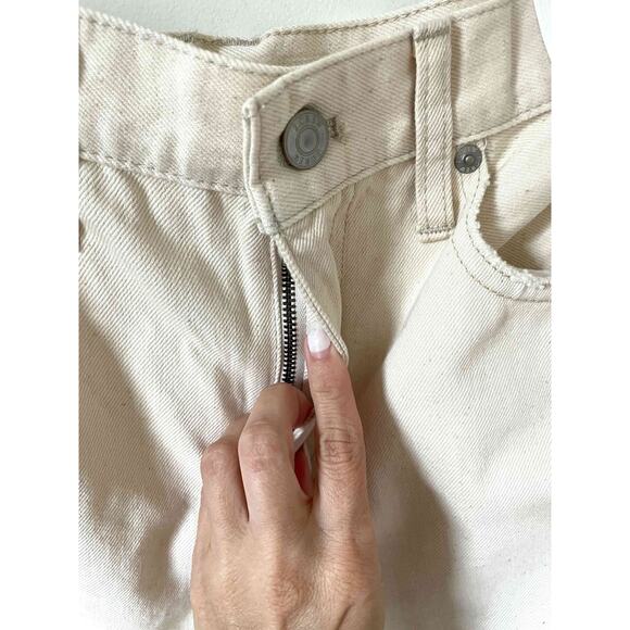 J. Crew High Rise Slouchy Boyfriend Denim Jeans Bone Cream Size 24 NEW - Picture 4 of 9
